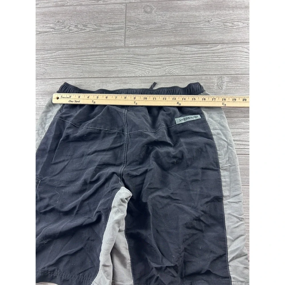 Specialized Mens Mountain Bike Shorts Black Grey Nylon Cycling MTB Size Large
